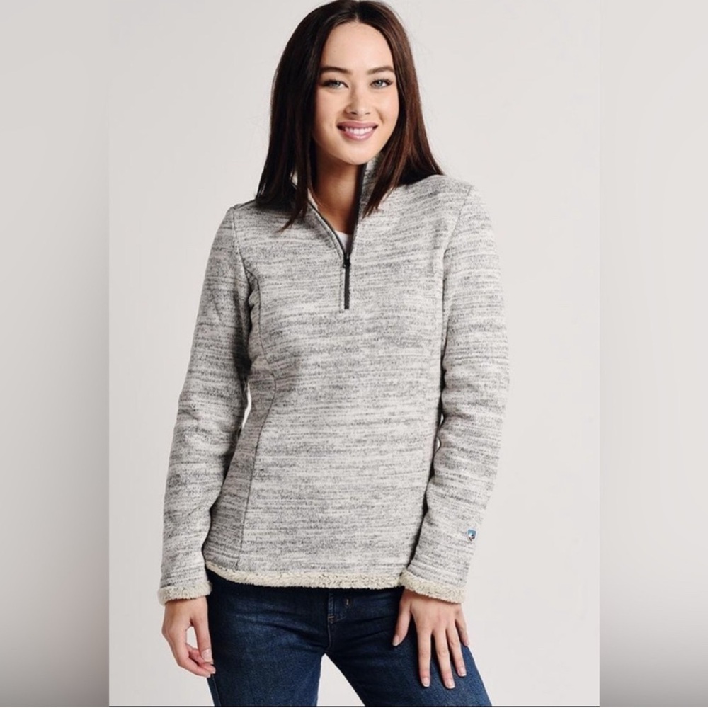 Kuhl Gray 1/4 Zip Fleece Pullover Sweater